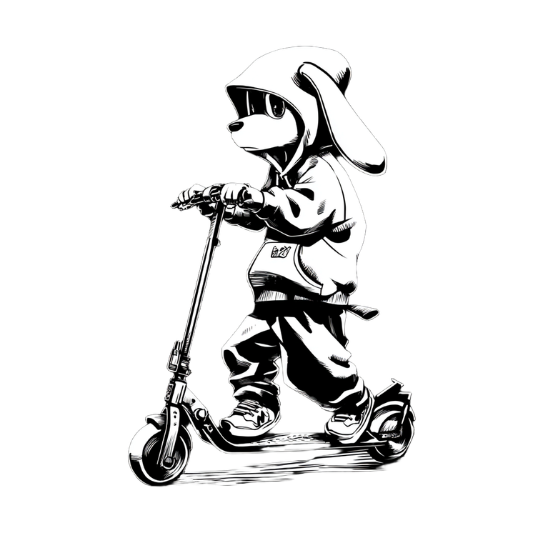 Comic Boy Dog V2 Vinyl Car Decal Sticker – Waterproof & UV-Resistant 3.4133333333333336"