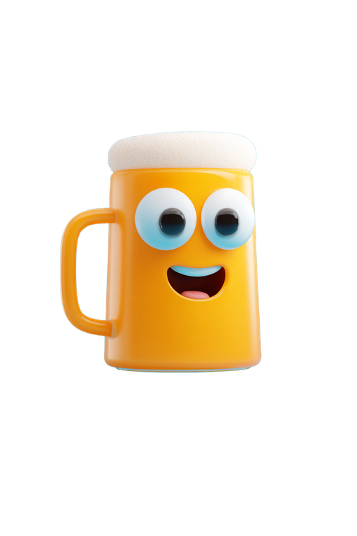 Happy Beer Mug Vinyl Car Decal Sticker – Waterproof & UV-Resistant 4.4