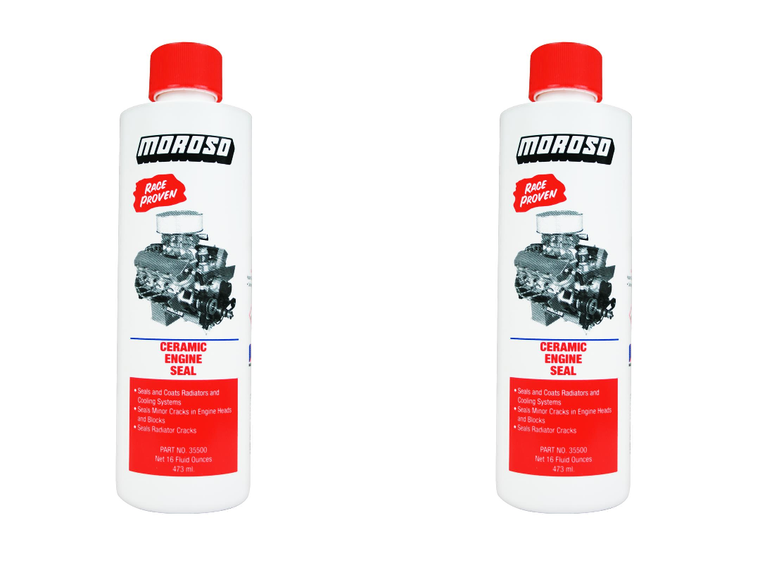 2x Moroso Performance Engine Block Sealant | Stop Cooling System Leaks | Aluminum & Cast Iron | 16 oz Bottle