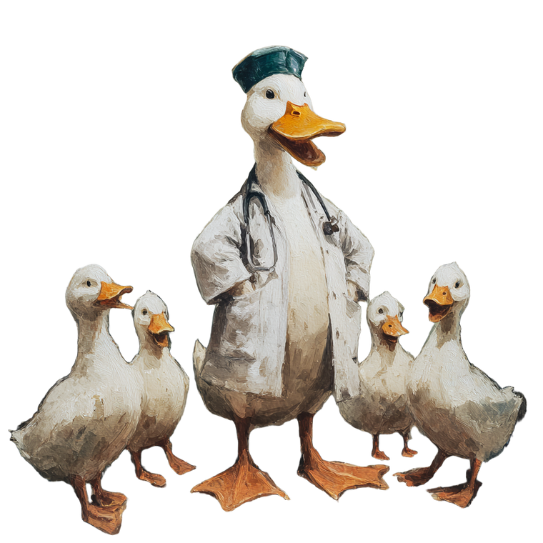 Doctor Duck V3 Vinyl Car Decal Sticker – Waterproof & UV-Resistant 3.4133333333333336"
