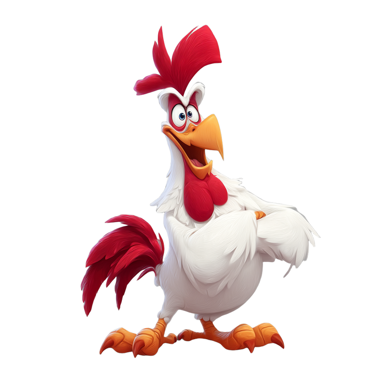 Cartoonish Disney Rooster Vinyl Car Decal Sticker – Waterproof & UV-Resistant 3.4133333333333336"