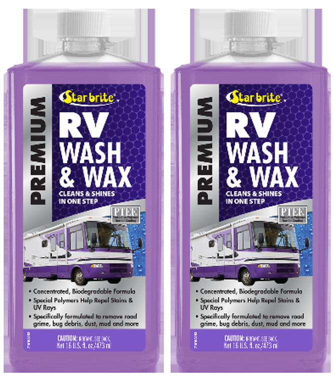 2x Star Brite RV Car Wash | Cleans And Enhances Shine | 16oz Bottle | Blue Color | USA Made