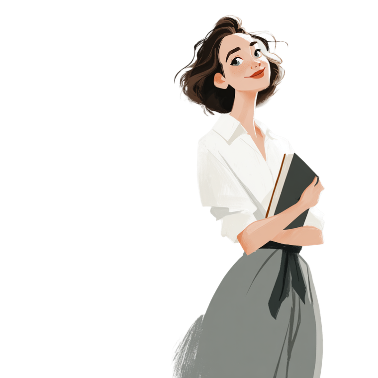 Dignified Woman Reading Vinyl Car Decal Sticker – Waterproof & UV-Resistant 3.4133333333333336"