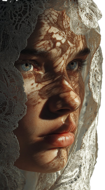 Veiled Beauty Portrait V2 Vinyl Car Decal Sticker – Waterproof & UV-Resistant 4.906666666666666"