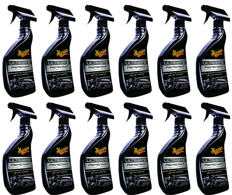 12x Meguiar's Ultimate Plastic Cleaner | Superior UV Protection | 16oz Spray | Lasts Weeks | Interior/Exterior