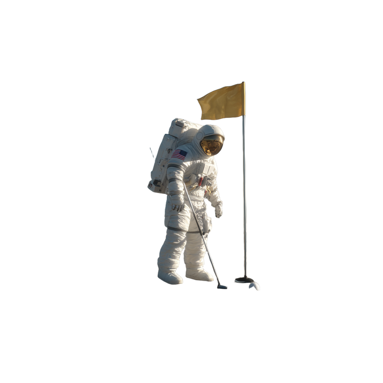 Astronaut Golfing V2 Vinyl Car Decal Sticker – Waterproof & UV-Resistant 6.826666666666667"