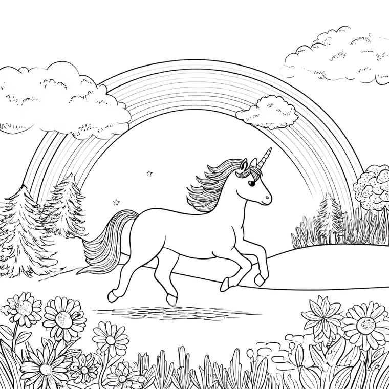 Unicorn Rainbow Run Vinyl Car Decal Sticker – Waterproof & UV-Resistant 3.4133333333333336"