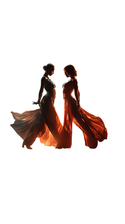 Latin Dancers Silhouette V2 Vinyl Car Decal Sticker – Waterproof & UV-Resistant 4.8533333333333335"