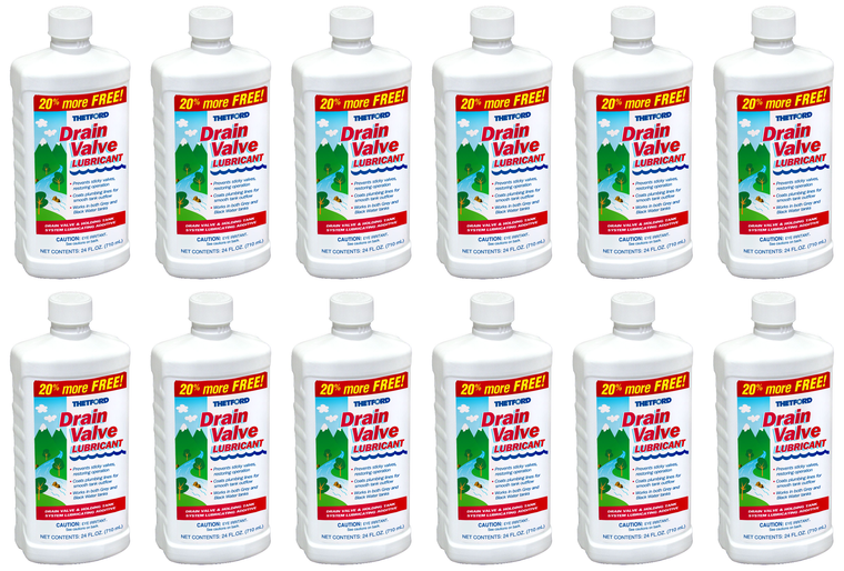 12x Smooth & Easy Holding Tank Drain Valve Lubrication | 100% Biodegradable 24oz Bottle