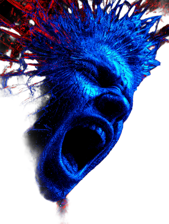 Screaming Spiky Hair Vinyl Car Decal Sticker – Waterproof & UV-Resistant 4.1066666666666665"