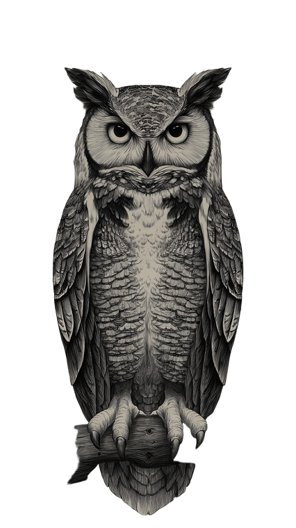 Mystical Owl Tattoo V3 Vinyl Car Decal Sticker – Waterproof & UV-Resistant 9.706666666666667"