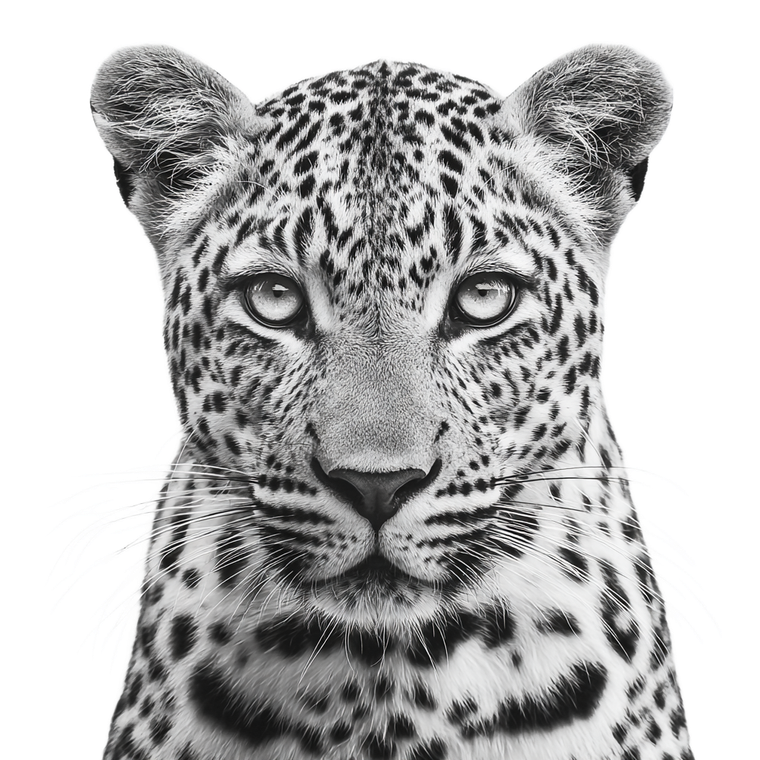 Leopard Face Vinyl Car Decal Sticker – Waterproof & UV-Resistant 3.4133333333333336"