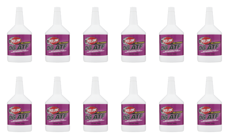 12x Red Line Oil D6 ATF | Full Synthetic Auto Trans Fluid | 1 Quart Bottle, Superior Performance