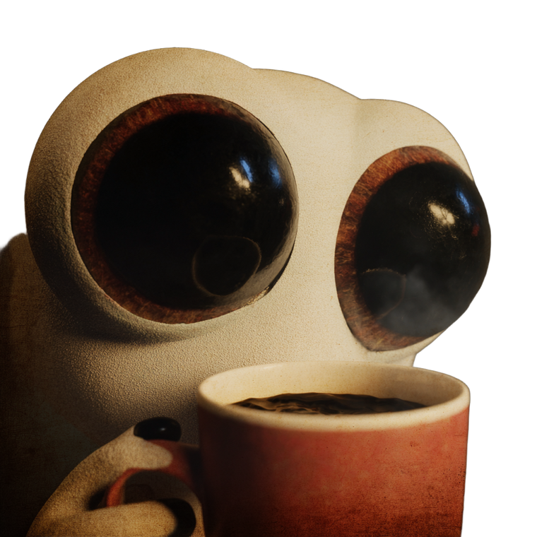 Alien Drinking Coffee Vinyl Car Decal Sticker – Waterproof & UV-Resistant 6.826666666666667"