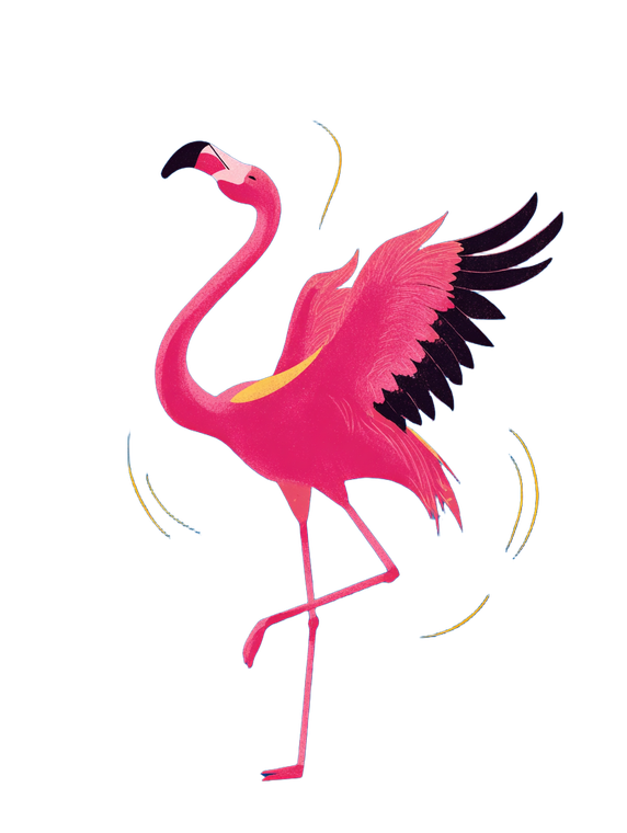 Graceful Flamingo Dance Vinyl Car Decal Sticker – Waterproof & UV-Resistant 4.1066666666666665"