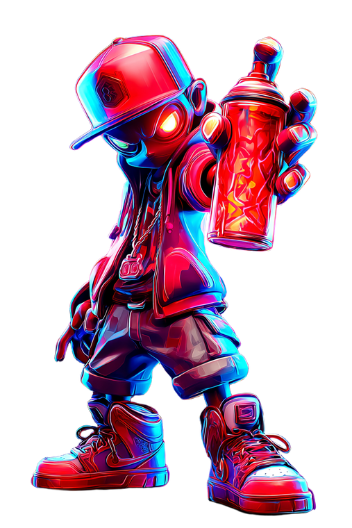 Hip Hop Graffiti Character Vinyl Car Decal Sticker – Waterproof & UV-Resistant 8.96"