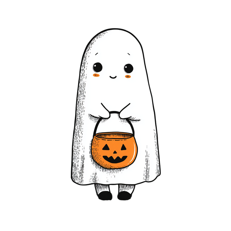 Cute Ghost Halloween V7 Vinyl Car Decal Sticker – Waterproof & UV-Resistant 6.826666666666667"