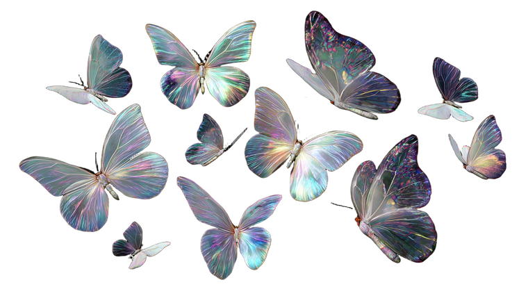 Iridescent Butterflies V2 Vinyl Car Decal Sticker – Waterproof & UV-Resistant 5.4
