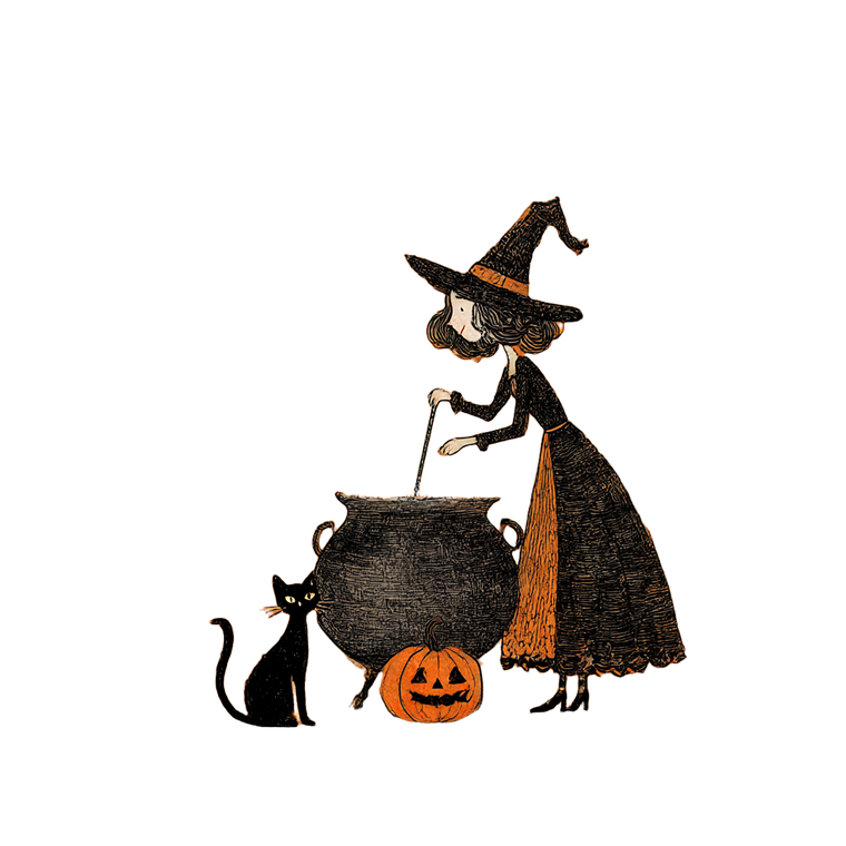 Witch Stirring Cauldron V3 Vinyl Car Decal Sticker – Waterproof & UV-Resistant 6.826666666666667"