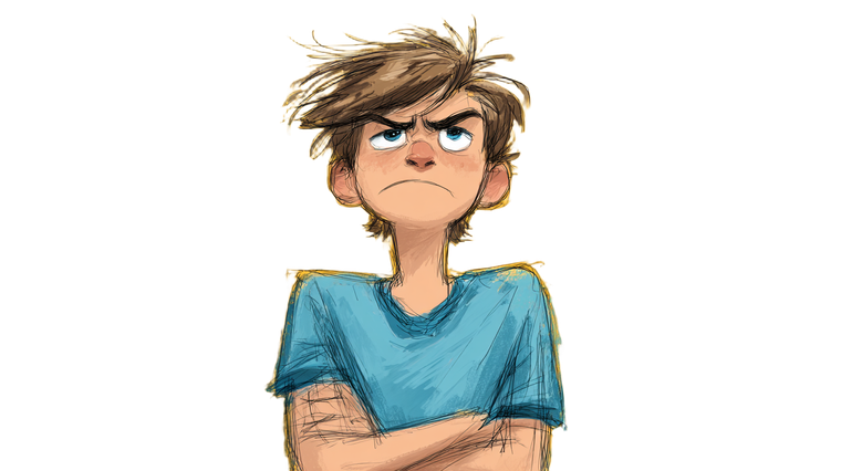 Sad Teen Boy V4 Vinyl Car Decal Sticker – Waterproof & UV-Resistant 2.72"
