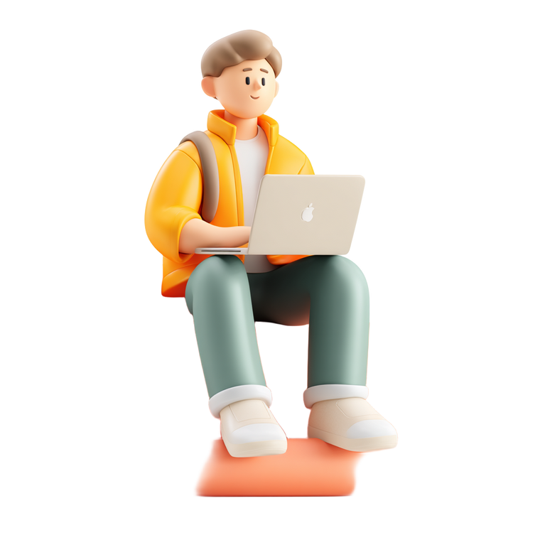 Student With Laptop V4 Vinyl Car Decal Sticker – Waterproof & UV-Resistant 3.4133333333333336"