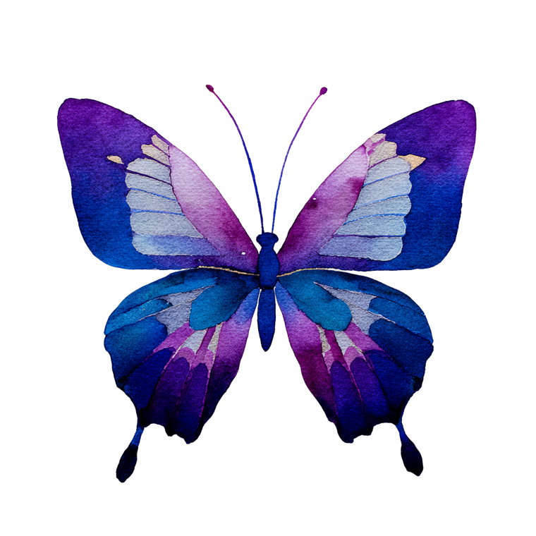 Symmetrical Watercolor Butterfly V2 Vinyl Car Decal Sticker – Waterproof & UV-Resistant 3.4133333333333336"