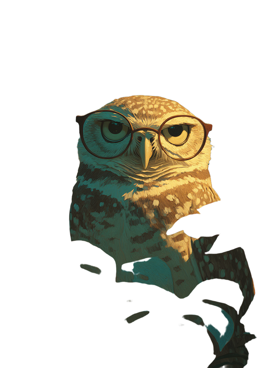 Wise Owl Painting Vinyl Car Decal Sticker – Waterproof & UV-Resistant 8.213333333333333"