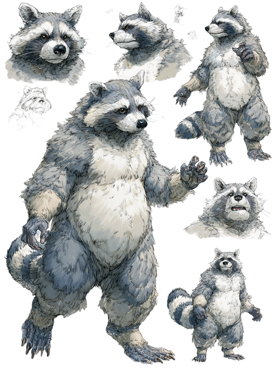 Kaiju Raccoon Vinyl Car Decal Sticker – Waterproof & UV-Resistant 8.213333333333333"
