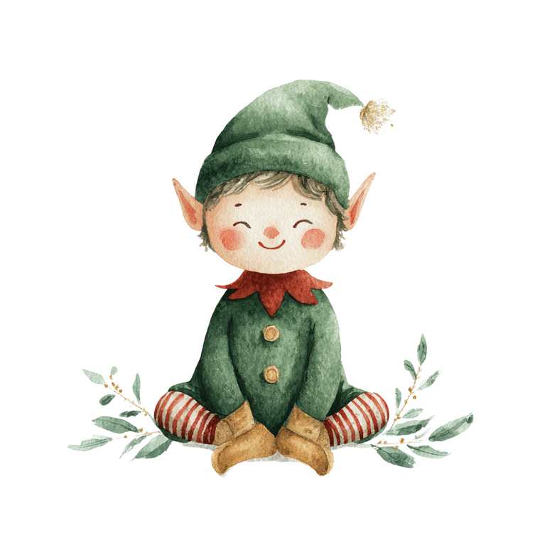 Cute Christmas Elf Vinyl Car Decal Sticker – Waterproof & UV-Resistant 3.4133333333333336"
