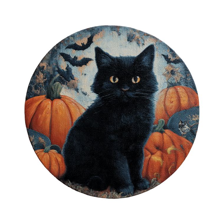 Halloween Cat Painting V2 Vinyl Car Decal Sticker – Waterproof & UV-Resistant 6.826666666666667"