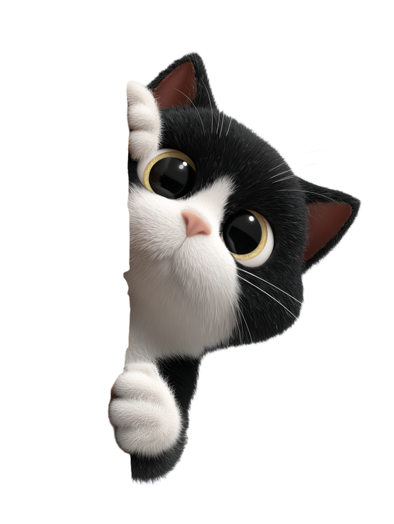 Cute Cartoon Cat V46 Vinyl Car Decal Sticker – Waterproof & UV-Resistant 4.1066666666666665"