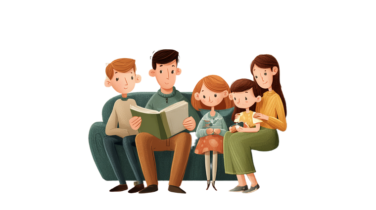 Happy Family Together Vinyl Car Decal Sticker – Waterproof & UV-Resistant 2.72"