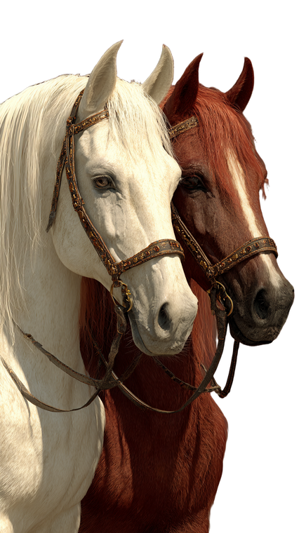 Arabian Horses Pair Vinyl Car Decal Sticker – Waterproof & UV-Resistant 9.706666666666667"