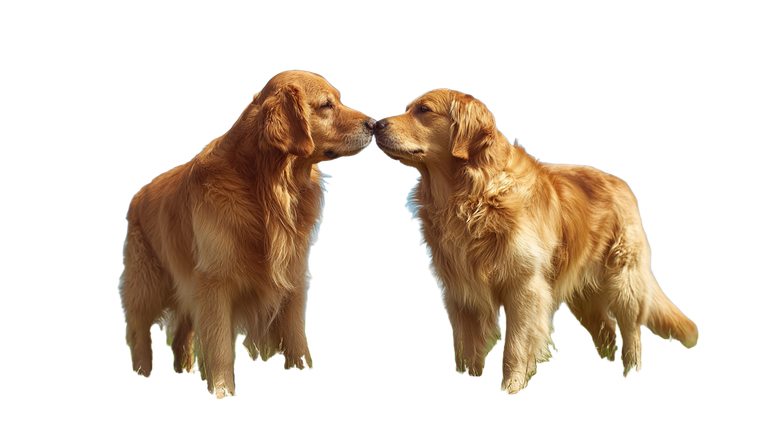 Golden Retrievers Bonding Vinyl Car Decal Sticker – Waterproof & UV-Resistant 2.72"