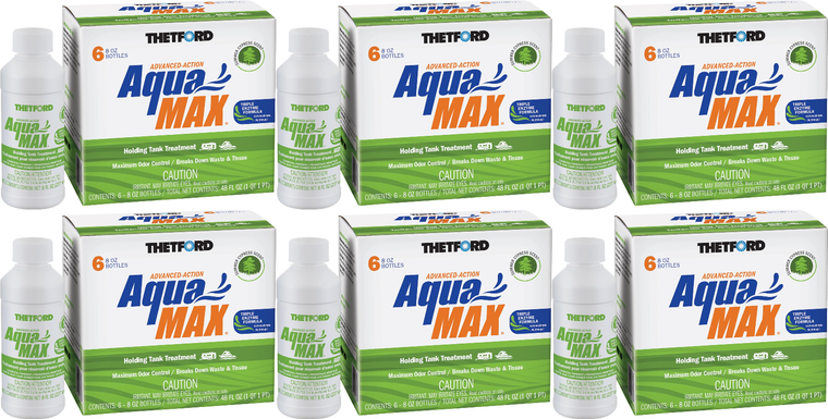 6x AquaMax Waste Tank Treatment | Breaks Down Waste And Tissue | Summer Cypress Deodorant | 40 Gal | Made In USA