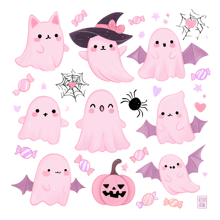 Cute Halloween Ghosts V6 Vinyl Car Decal Sticker – Waterproof & UV-Resistant 6.826666666666667"