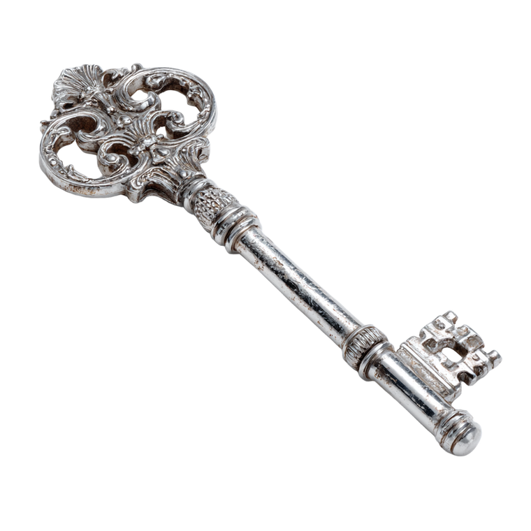 Victorian Metallic Key V3 Vinyl Car Decal Sticker – Waterproof & UV-Resistant 3.4133333333333336"