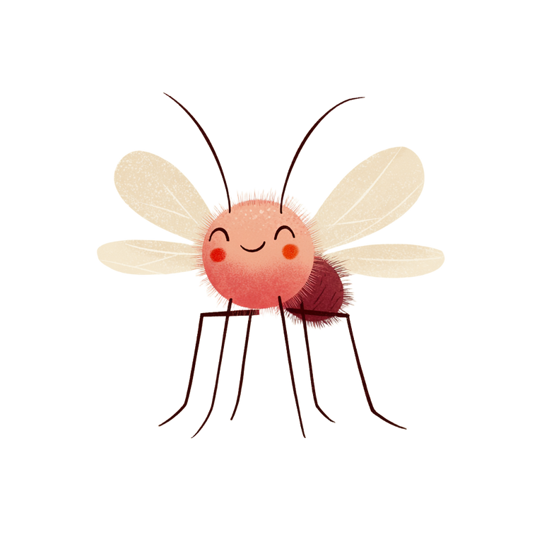 Chubby Smiling Mosquito V2 Vinyl Car Decal Sticker – Waterproof & UV-Resistant 3.4133333333333336"
