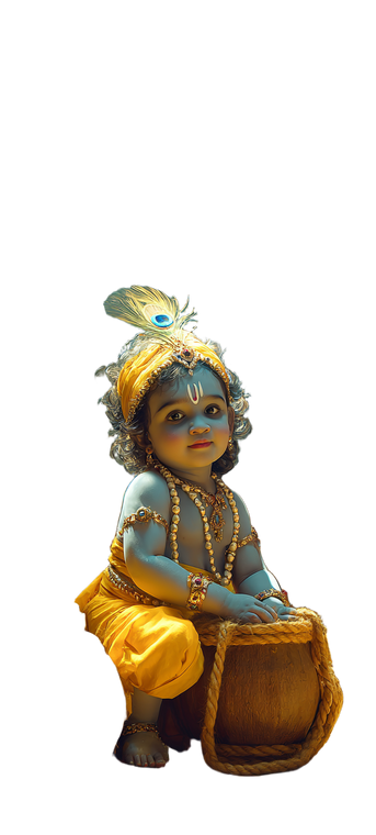 Divine Child Krishna V9 Vinyl Car Decal Sticker – Waterproof & UV-Resistant 10.8