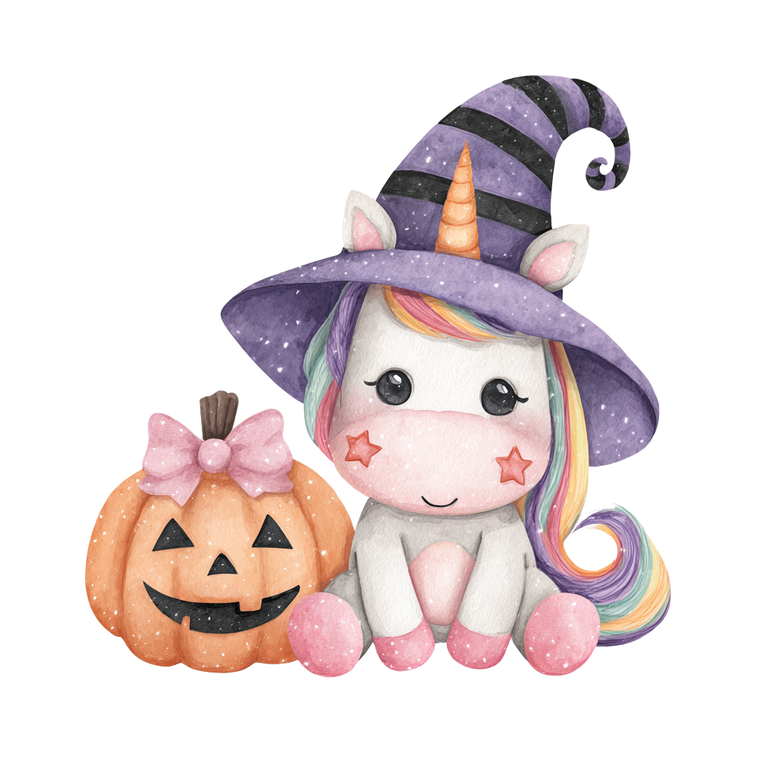 Kawaii Unicorn Witch V3 Vinyl Car Decal Sticker – Waterproof & UV-Resistant 6.826666666666667"