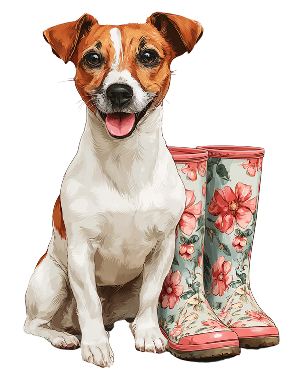 Happy Jack Russell V6 Vinyl Car Decal Sticker – Waterproof & UV-Resistant 4.16"