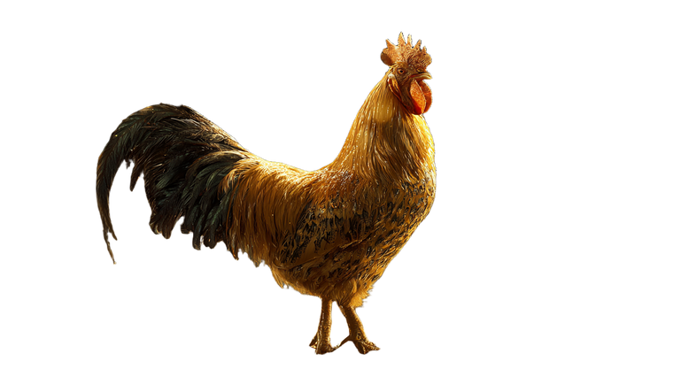 Golden Rooster Vinyl Car Decal Sticker – Waterproof & UV-Resistant 2.72"