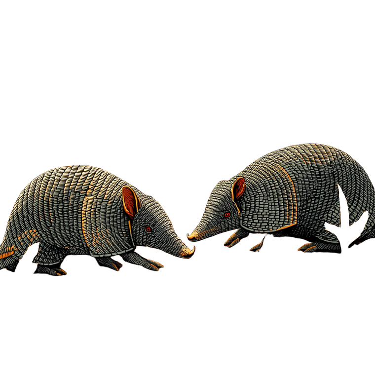 Dancing Armadillos Vinyl Car Decal Sticker – Waterproof & UV-Resistant 3.4133333333333336"