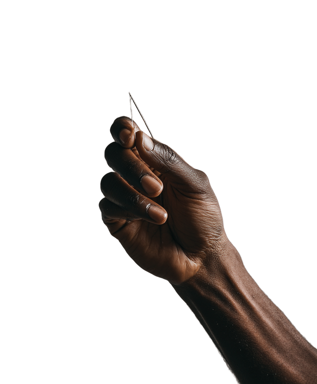 Hand With Needle V2 Vinyl Car Decal Sticker – Waterproof & UV-Resistant 8.0"