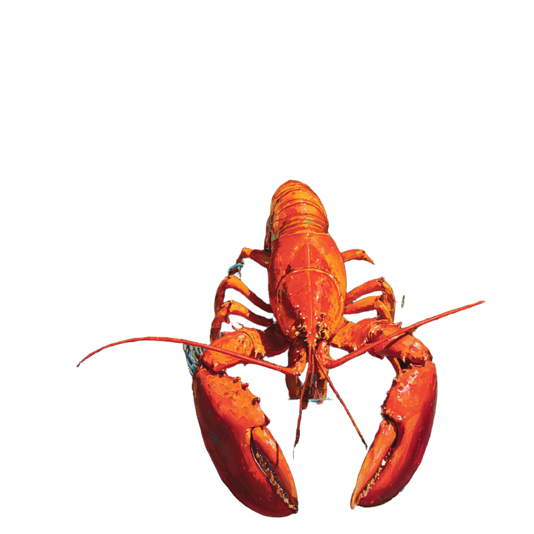 Anthropomorphic Lobster Painting Vinyl Car Decal Sticker – Waterproof & UV-Resistant 3.4133333333333336"