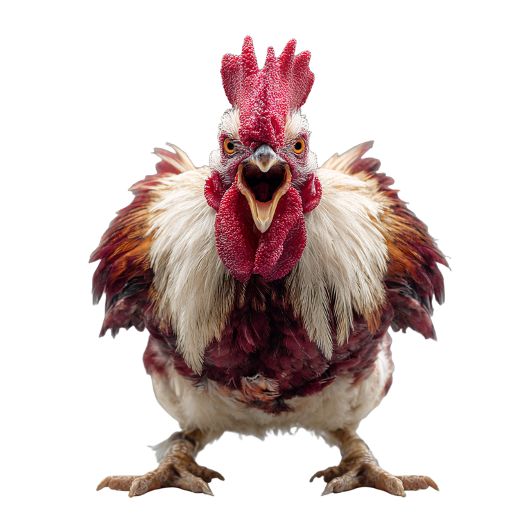 Fierce Fighting Rooster V2 Vinyl Car Decal Sticker – Waterproof & UV-Resistant 3.4133333333333336"