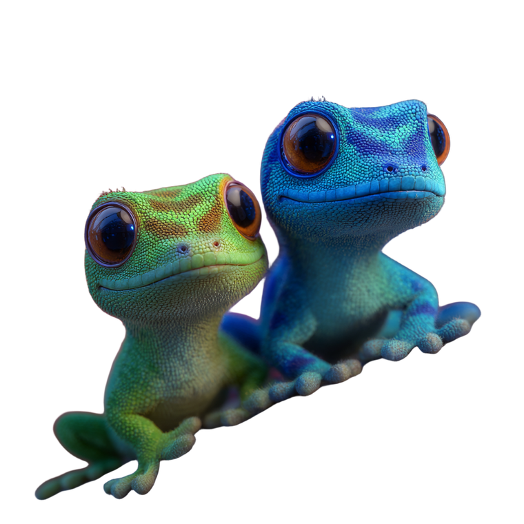 Pixar-Style Geckos V2 Vinyl Car Decal Sticker – Waterproof & UV-Resistant 3.4133333333333336"
