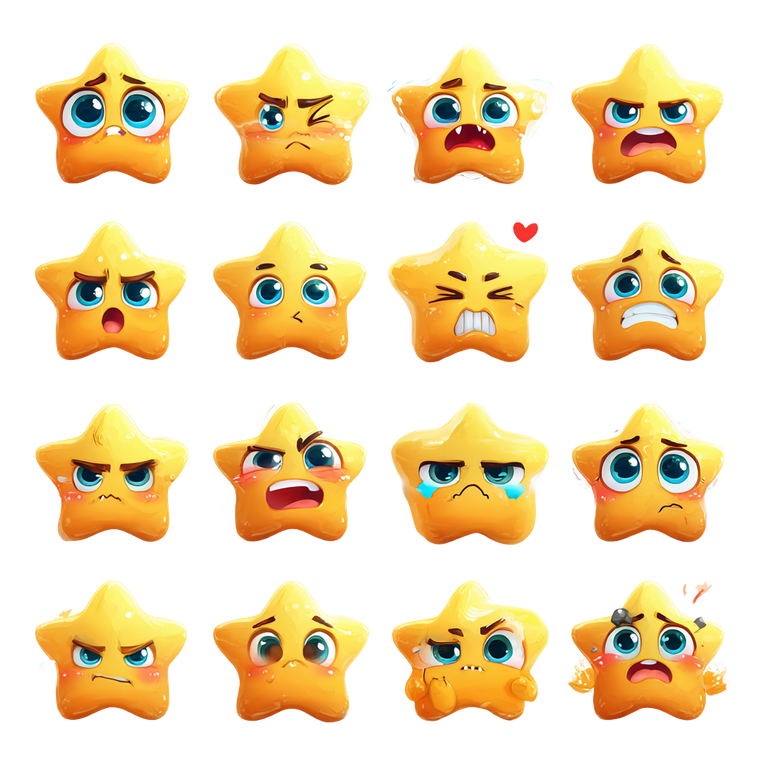 Cute Star Emoji Vinyl Car Decal Sticker – Waterproof & UV-Resistant 3.4133333333333336"