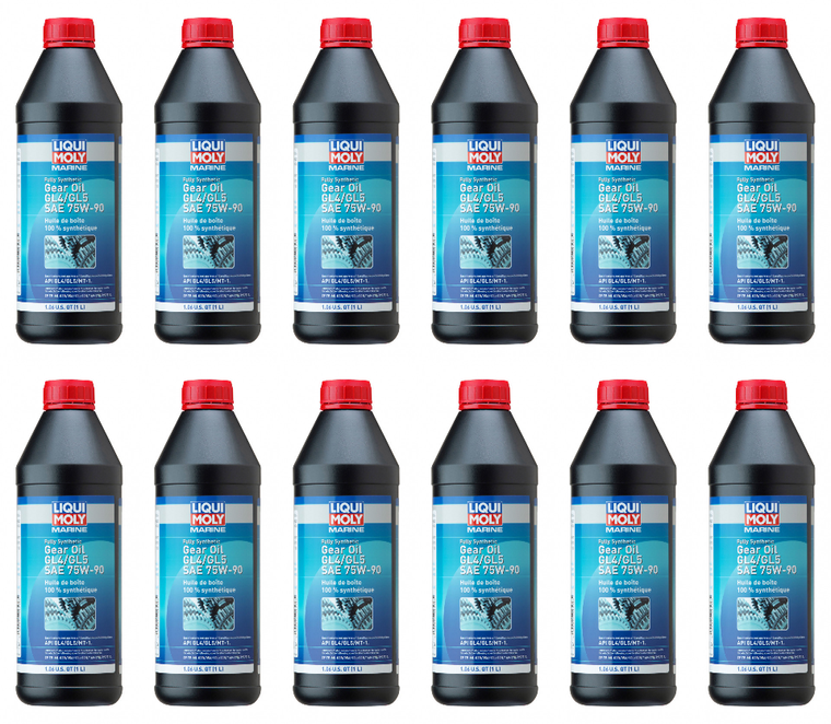 12x Ultimate Marine Performance Gear Oil | Liqui Moly Synthetic SAE 75W-90 | 1 Liter Bottle