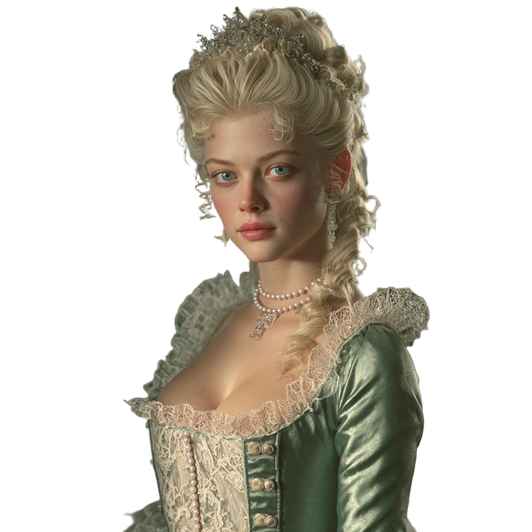 18Th-Century Noblewoman Portrait V2 Vinyl Car Decal Sticker – Waterproof & UV-Resistant 6.826666666666667"